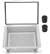 Zulkit Junction Box IP67 Waterproof Electrical Box Hinged Clear Cover Stainless Steel Latch Plast...