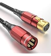 SOUNDFAM XLR Cable 6FT, Professional XLR Microphone Cable Male to Female, Balanced Mic Cable with...