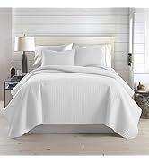 Southshore Fine Living, Inc. White Queen Quilt Bedding Set, Dual Fit Luxury Bedding Quilts, Queen...