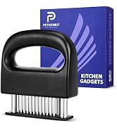 PETHOMKIT Meat Tenderizer Tool, 48 Stainless Steel Ultra Sharp Needle Blades Meat Tenderizer Stap...