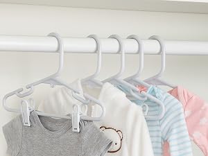 Kids Clothes Hangers with Clips, 18-Pack