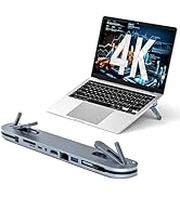 USB C Laptop Docking Station Stand, USB C Hub 7 in 1 Multiport Adapter with 4K HDMI, Gigabit Ethe...