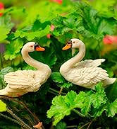 JIUMO Fairy Garden Swan Stakes 2 Pack