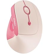 seenda Ergonomic Wireless Mouse, 52° Vertical Bluetooth Mouse, Hot Pink | Dual Bluetooth and 2.4G...