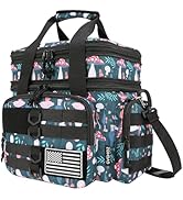 GVGHIDZ Tactical Lunch Box for Men and Women, Large Insulated Lunch Bag with Dual Compartments, H...