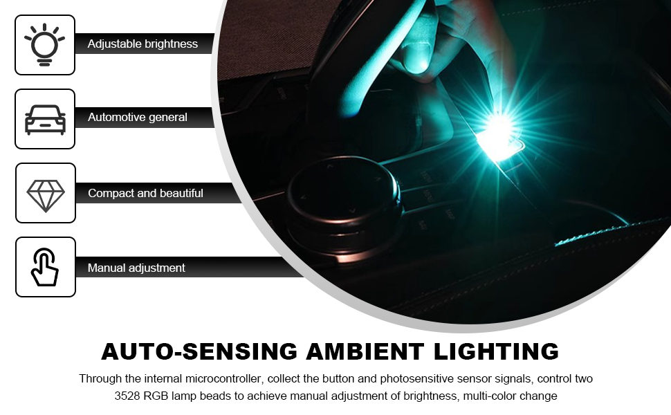Equipped with high-brightness RGB LEDs, these lights offer adjustable brightness.