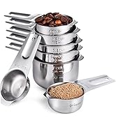 Measuring Cups: U-Taste 18/8 Stainless Steel Measuring Cups Set of 7-Piece: 1/8 Cup, 1/4 Cup, 1/3...
