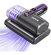 FEPPO Cordless Mattress Vacuum Cleaner, 18Kpa Bed Vacuum with 253.7nm UV-C Light & Ultrasonic Tec...