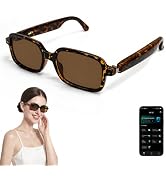 AI Smart Glasses, Fashion Bluetooth Glasses Square Frame for Travel & Daily | Tortoise Bluetooth ...