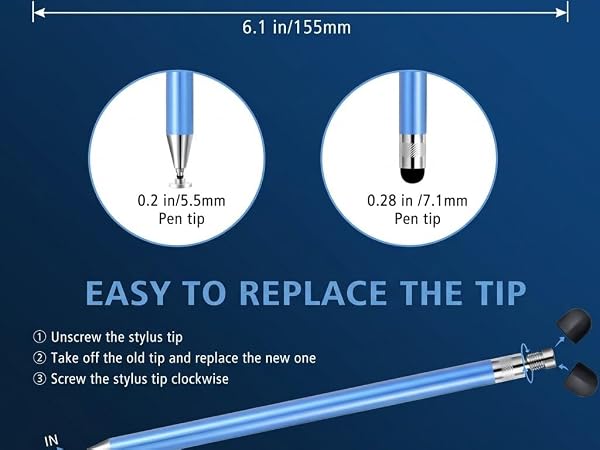 2 in 1 Stylus Pen for Touch Screen