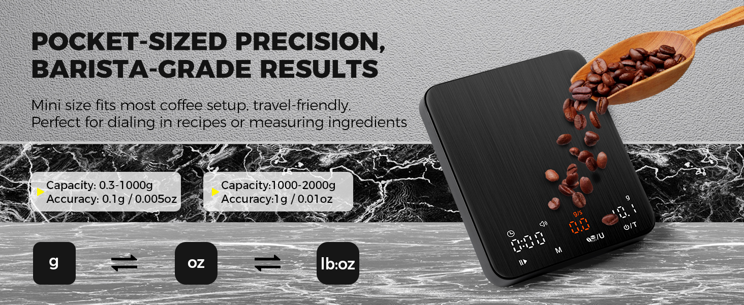 Coffee scale espresso scale with timer mini coffee scale with timer digital coffee bean scale