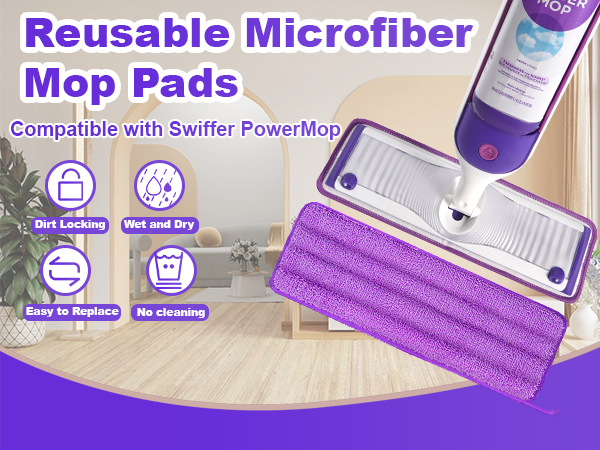 Reusable Microfiber Mop Pads
