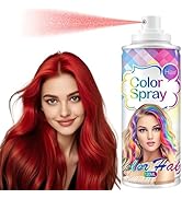 Temporary Hair Color Spray, Temporary Hair Dye Washable & Non-Sticky for Kids Women Men, Gentle F...