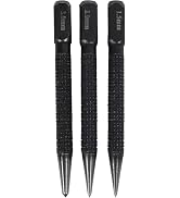 3Pcs 10cm Black High-carbon Steel Center Punch Set Non Center Punch For Alloy Steel Metal Wood Ma...