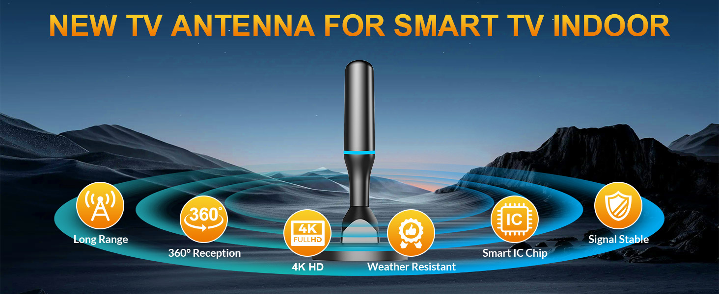 4k digital antenna for smart tv indoor for local channels