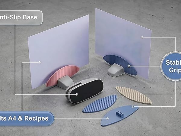 Versatile copyholder for office desk classroom kitchen counter bank reception and home study setup