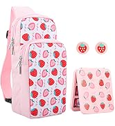 RHOTALL Portable Travel Carrying Case Compatible with Nintendo Switch/Oled/Lite, Large Capacity S...