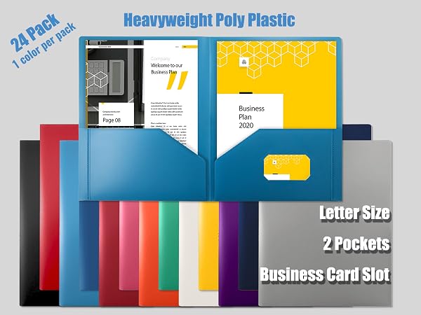 2-Pocket Poly Folders