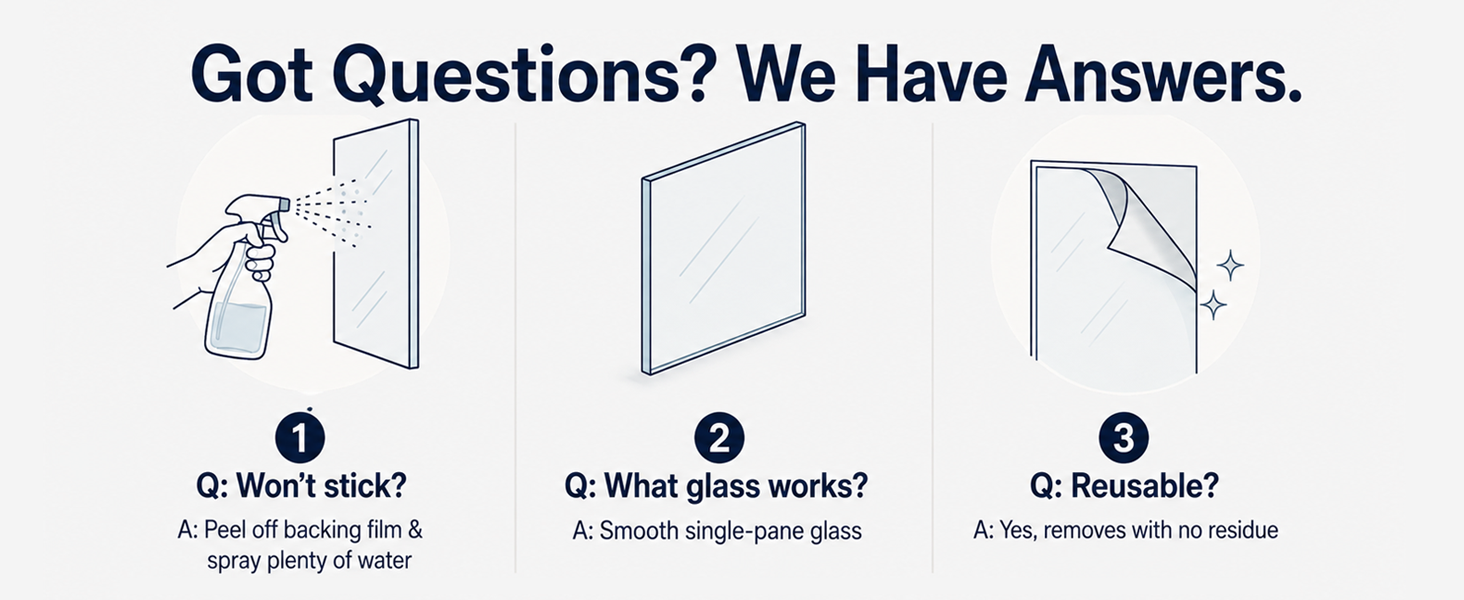 Static cling window film non adhesive diy installation reusable glass sticker renter.