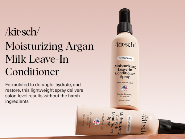 Detangler Spray for Wavy, Fine, Dry & Damaged Hair, Sulfate-Free Frizz Control for Women