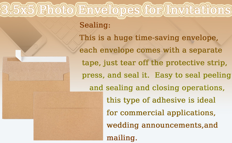 A1 Invitation Envelopes, Brown Kraft Envelopes