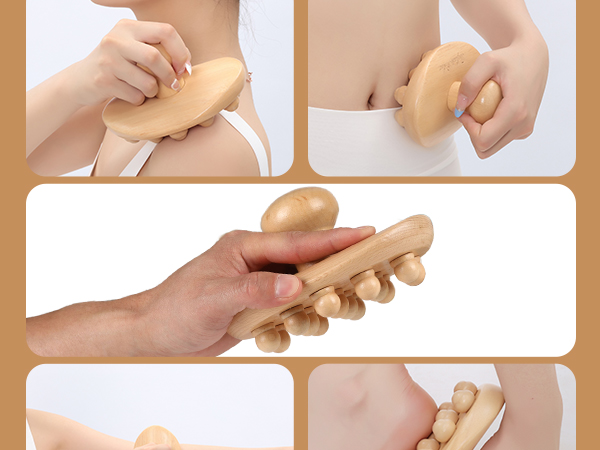 wood massager cellulite brush