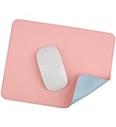 YXLILI Mouse Pad, Dual-Sided PU Leather Mouse Mat, Waterproof Ultra Smooth Mousepads with Stitche...