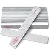 Nail File 20 PCS Professional Reusable 100/180 Grit Double Sides Washable Nail File Manicure Tool...