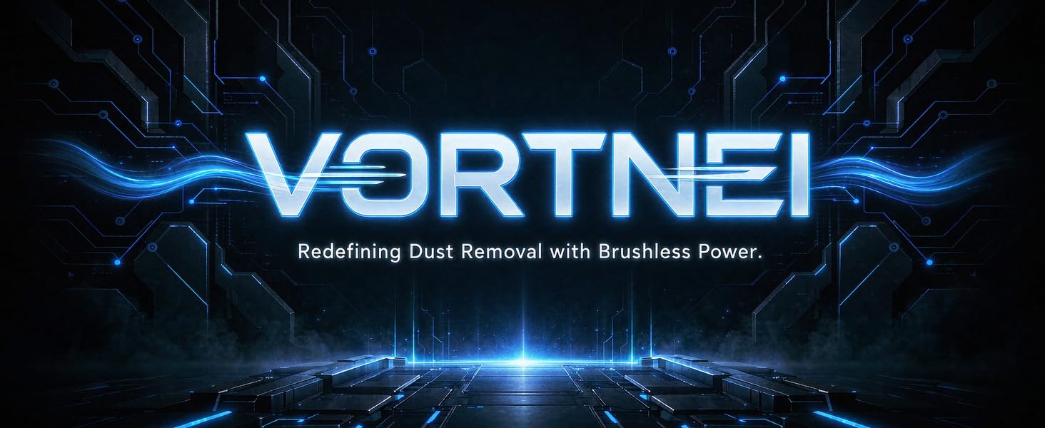 VORTNEI brand story banner - professional brushless electric air duster