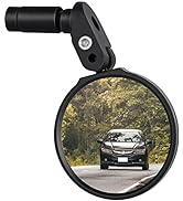 Bike Mirror, Bicycle Mirrors for Handlebars with 360-Degree Rotation and Unbreakable Convex Rearv...