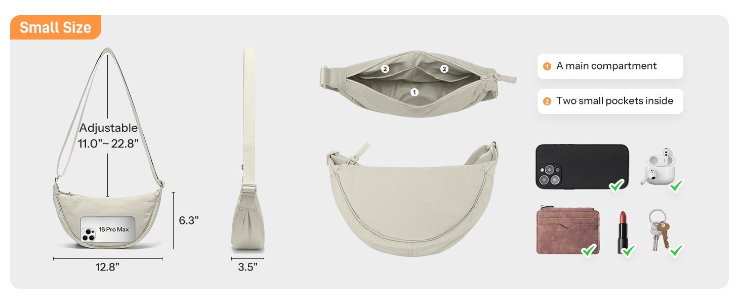 small size Crescent bag
