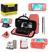 Switch Lite Case 16-in-1 Accessories Bundle for Nintendo Switch Lite (2019) | Carrying Case,TPU C...
