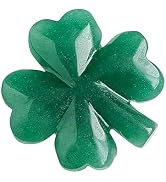 Runyangshi 1PCS Natural Crystal Green Aventurine Four Leaf Clover Sculpture Hand-Carved Healing S...