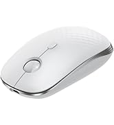 TECKNET Wireless Mouse,Rechargeable Slim Portable Silent Computer Mouse with 2.4GHz USB Receiver,...