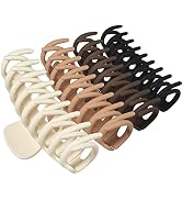 OWIIZI Large Claw Clips, 4.3" Matte Hair Clips for Women's Long Thick Hair, Non-Slip Barrette Cli...