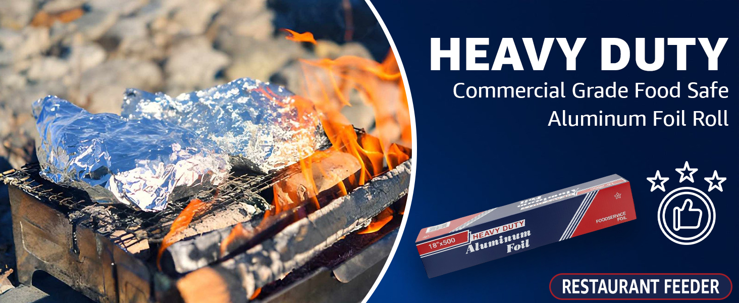 Heavy Duty Commercial Grade Food Safe Aluminum Foil Roll