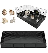 Flasidu Guinea Pig Cage Liner - Waterproof Tarp Bottom Pad (24" x 48") - Easy to Install for Rabb...