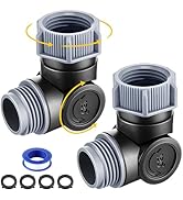 Enhon Adjustable 180° & 360° Swivel Connector, Anti-Kink Garden Hose Adapter for Outdoor Faucet, ...