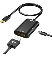 Loryi USB C to DisplayPort Adapter with 100W PD Fast Charging, 4K@60Hz USBC to DP (Male to Female...