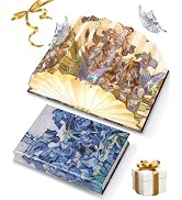 Maerolre Book Shaped Light, BookLamp for Book Lovers Gifts,Van Gogh Iris Design Foldable Lamp Per...