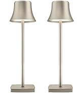 2 Pack LED Cordless Table Lamps Rechargeable,5000mAh Battery Operated Table Light,3 Color Steples...