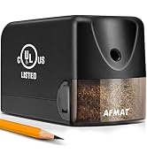 AFMAT Electric Pencil Sharpener, Heavy Duty Pencil Sharpener for Classroom, 6.5-8mm No.2/Colored ...