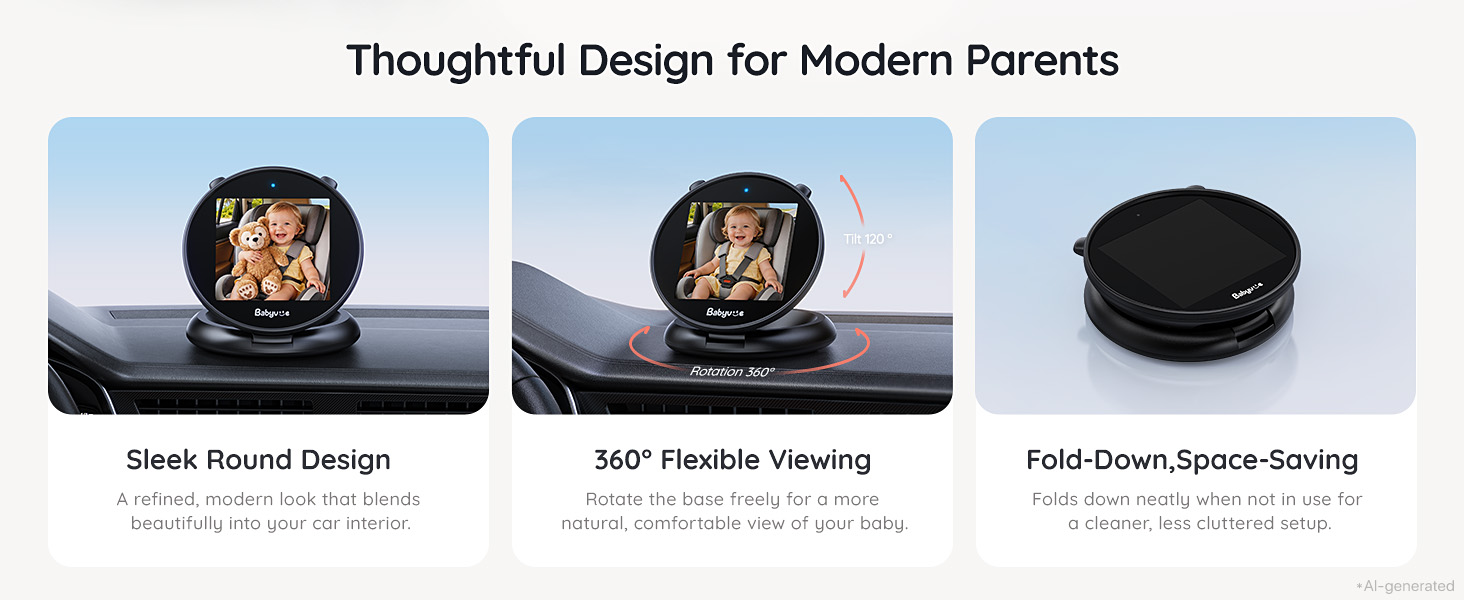 Baby Car Camera Monitor Rear-Facing