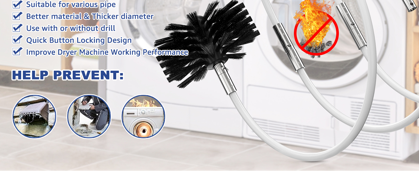 flexible rods with a synthetic brush head