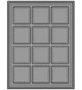 Dotted Square Frame Set Background Metal Cutting Dies for Card Making DIY Scrapbooking Die cuts T...
