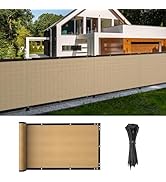 Cliselda 3ft x 50ft Privacy Fence Screen, Sand Fence Covering Privacy with Grommets, Heavy Duty F...
