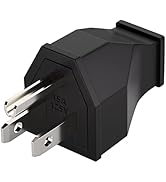 Muelnmey 1PCS Extension Cord Ends Electrical Replacement Plug NEMA 5-15P 15A 125V Black Shell 2Po...