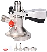 Beer Barrel Coupler, G5/8 A Type Stainless Steel Beer Keg Tap Distributor Coupler With Relief Val...