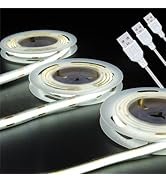 UVTaoYuan LED Strip Lights USB Short Light Strips, 6500K Bright White Not Dimmable 5V COB Small L...