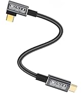 Yiicumhh Short USB C Thunderbolt 4 Cable, 240W Right Angle Thunderbolt Cable 90 Degree with 40Gbp...